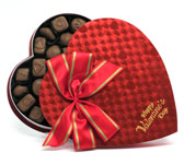 1lb RED FOIL HEART WITH BOW