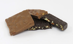 SOLID CHOCOLATE NUT BARK $21.95lb