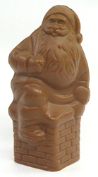 APPROX 10oz HOLLOW SANTA ON CHIMNEY