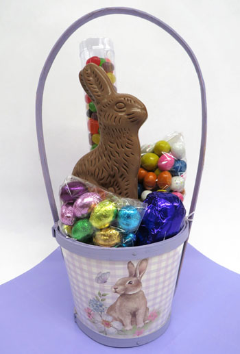 BIG HANDLE ROUND PASTEL BASKET
