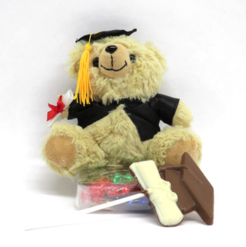 PLUSH GRADUATION BEAR W/CHOCOLATES