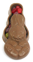7oz CHOCOLATE BUNNY BOX W/JELLY BEANS