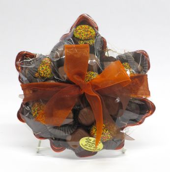 LEAF TRAY WITH CHOCOLATES