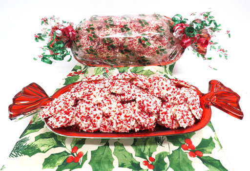 PEPPERMINT NONPAREILS TRAY 1LB