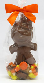 CHOCOLATE PUMPKIN MAN APROX 8OZ TOTAL WEIGHT