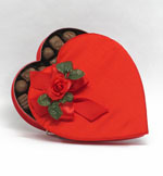 SATIN HEART W/ROSE