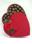 1 1/2 RED SATIN HEART
