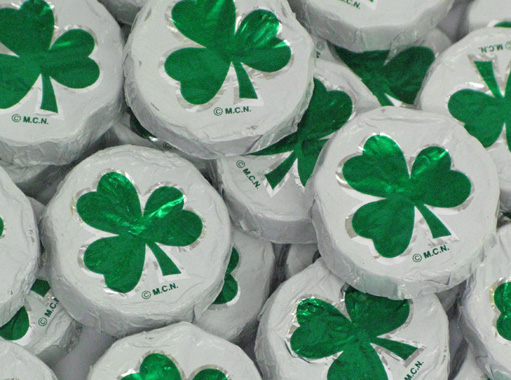 FOILED MILK CHOCOLATE SHAMROCKS