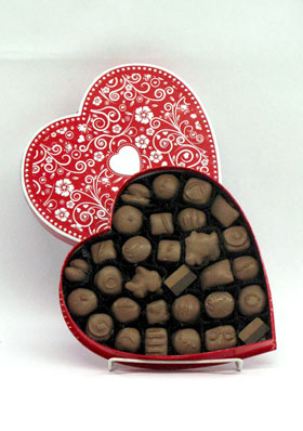SILVER EMBOSSED 1LB ASST HEART
