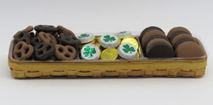 3 PART ST PATRICK'S TRAY W/GOLD COINS