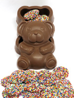 12oz TEDDY BEAR BOX W/NONPAREILS