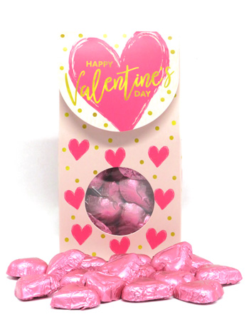 DECORATIVE BOX WITH 8oz FOILED HEARTS