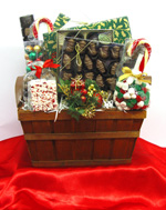 WOODEN RECTANGULAR BASKET