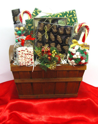 WOODEN RECTANGULAR BASKET